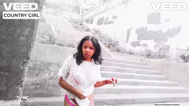 Ebony Cherry Skin Exotic Indian Female Solo Public In India