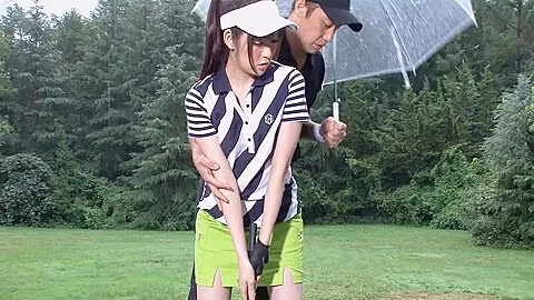 Smart Japanese Ladies Combine Their Hobbies - Golf And Fucking