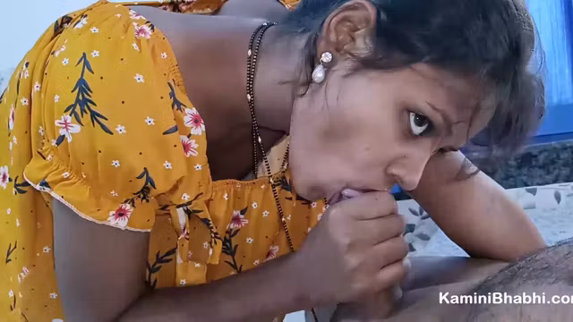 Sensual Blowjob From a Stunning Indian Young Wife