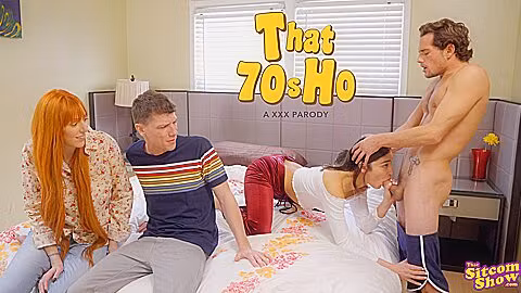 Tyler Nixon, Rion King And Emily Willis In That 70s Ho The Fourth Wheel