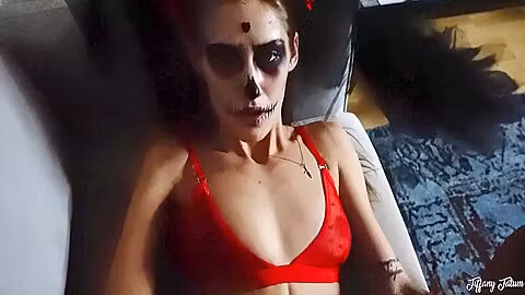 The Calling - Petite Ghost Girl Fucks & Swallows - Halloween 2020 - Tiffany Tatum 19 Min