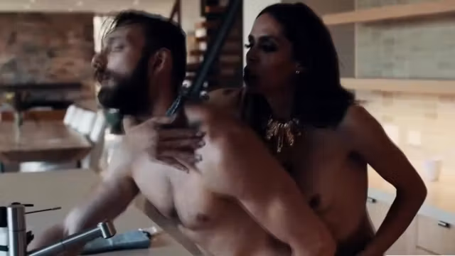 New stepson gets his ass bareback fuck by his TS stepmommy