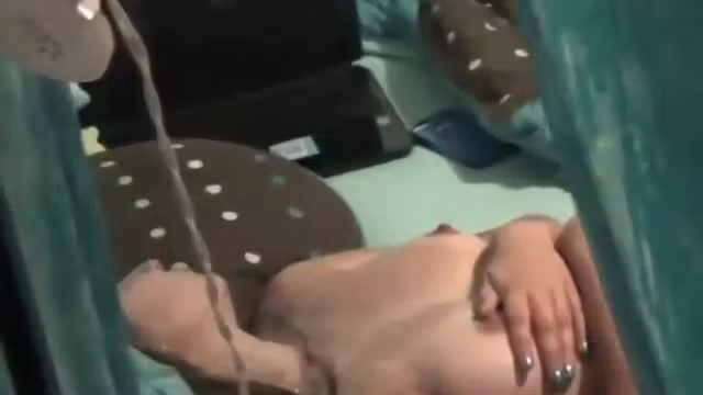 Peeping on a teen 18+ girl through a window