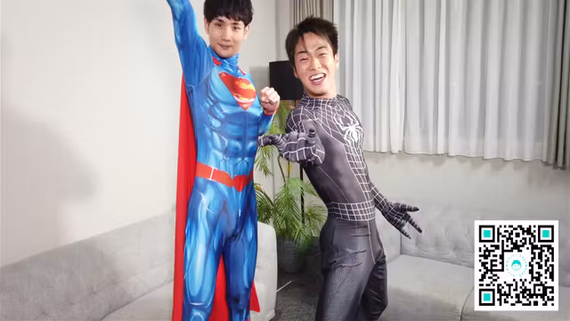 X Superman Sexy Costume Roleplay With Spider Man
