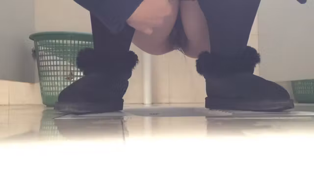 two Chinese babe toilet ###