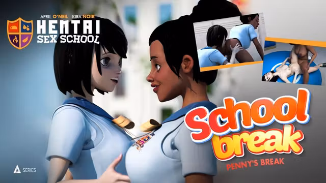 April ONeil & Kira Noir in Hentai Sex School 8: Penny's Break