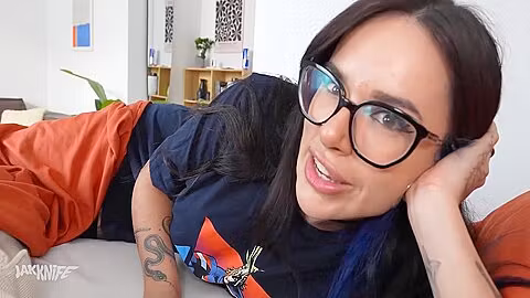 Sharing A Bed With Big Titty Goth Girls - Effy Cutie & Natasha Noel 16 Min