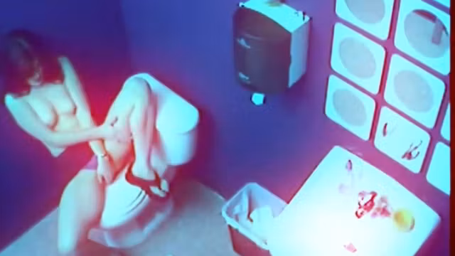 Solo slut masturbating in the office finger fucking