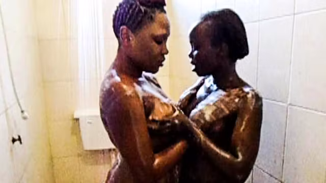 Hot Shower African Lesbian Massage