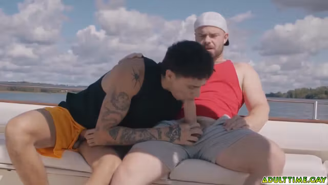 Angel Elias And Marcus Mcneill - Best Buds And Decide To Jerk Off Together On The Boat