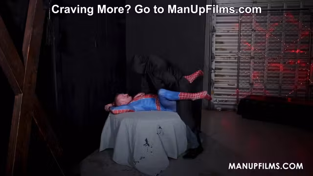 Worship me! Caught Spiderman in my Web at ManUpFilms