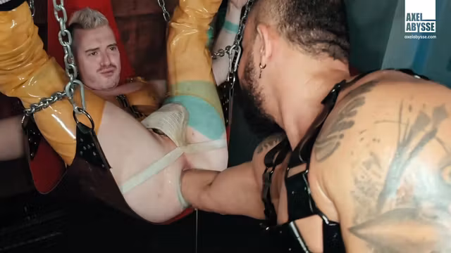 Thiago Boss And Axel Abysse In Shoves His Arm Inside Sloppy Hole