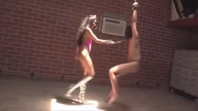 S&M Asian Silver Boots Ballbust Lovers Music