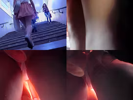 Gal's bubble-ass looks sexy in g-string in upskirt vid