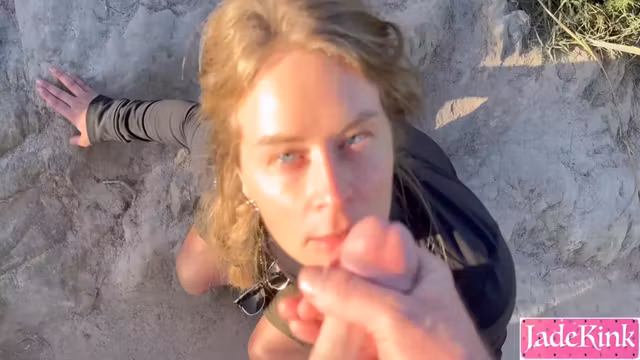 Admin Kink - Cute Blonde Girl Blowjob, Fucking And Facial Outdoor Near Beach