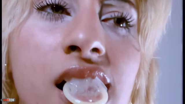 Blonde removing her clothes - MMM100