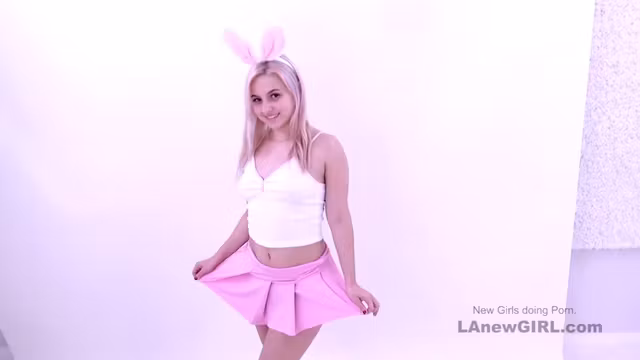 Beautiful Blonde Student 18+ At Cheerleading Audition