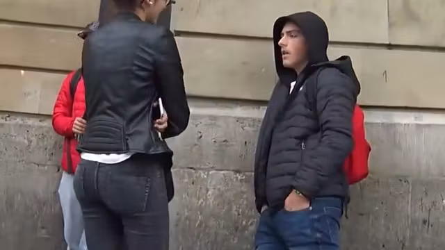 Feisty teen 18+ girl with friends