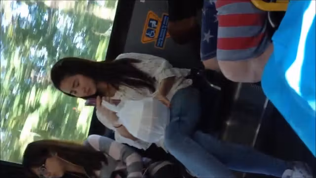 Candid Asian Girl in Jeans and White Converse