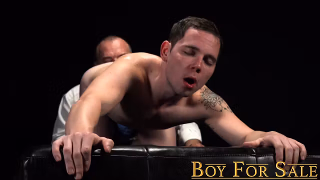 Dom daddy fucks slave twink bareback after anal play