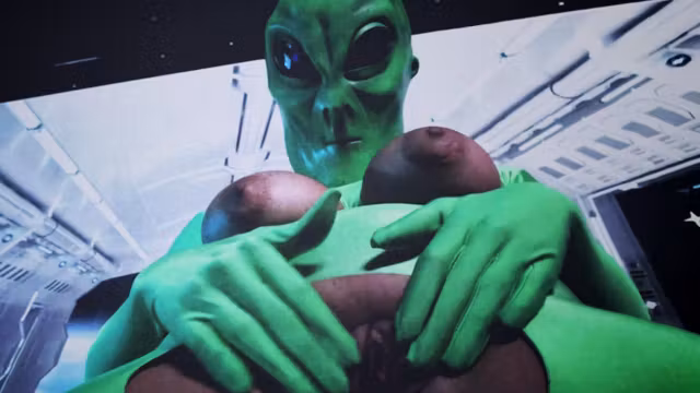 CamSoda - Alien babe with big tits toys her pussy in solo