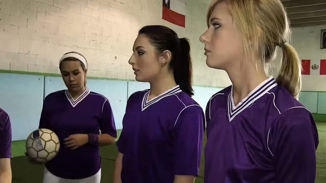 Irregular training session with lesbian footballers