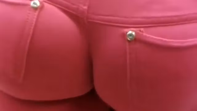 Hot ass in very tight pink pants