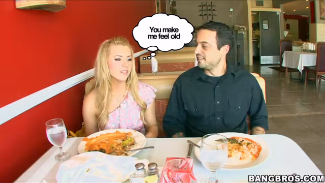 Pale blonde babe Lexi Belle has fun with her boy