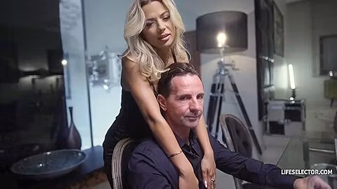 Stunning Shaline Devine In Stockings Anal With Two Guys