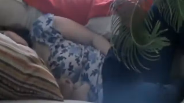 Woman caught with a hand in her panties