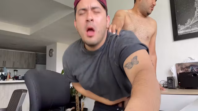 Perverted Stepbrother Eats And Drills His Stepbrothers Ass While He Is Studying