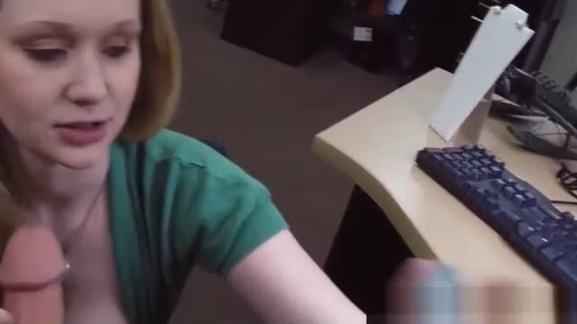 Bigtitted pawnshop amateur bent over desk
