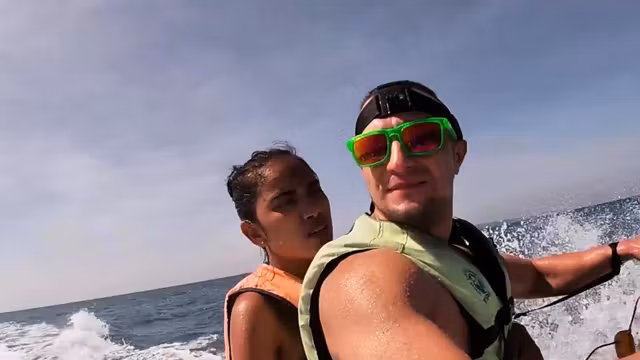 Wet Asian teen sucking big dick outdoor
