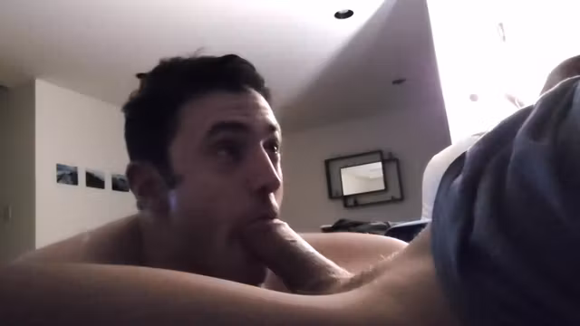 sucking a big cock and getting my face fucked with a cum facial