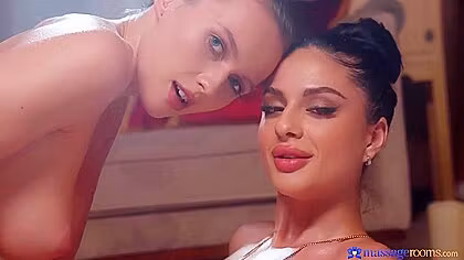 Stacy Cruz And Mia Trejsi Hot Lesbian Massage