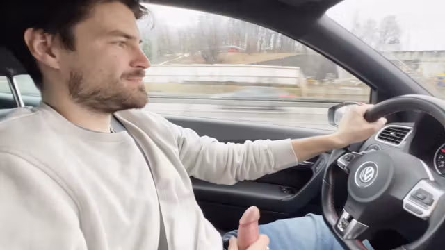almost crashed the car when I jerked him off and tortured him after his orgasm