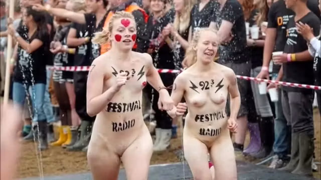 Popular festival with naked mature men and women