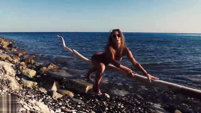 Russian Girl Sasha Bikeyeva - &nbsp Stunning nudist teases on camera, gets fucked and sucks a tourist on the beach