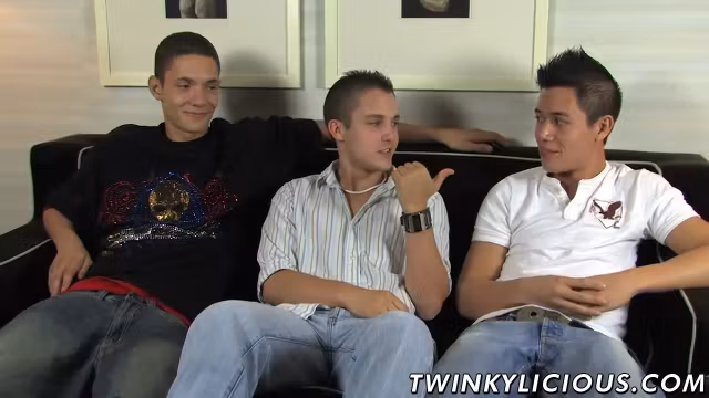 Threesome jerking with Trevin Nills Michael Lee and Ty Sloan