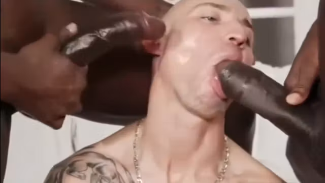 Threesome BBC white shower