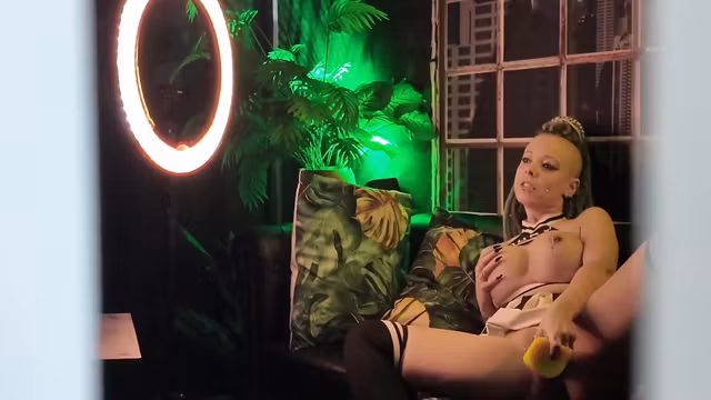He Voyeurs Her While She Is On Cam