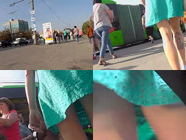 Accidental upskirt shot with girl's amazing flabby ass