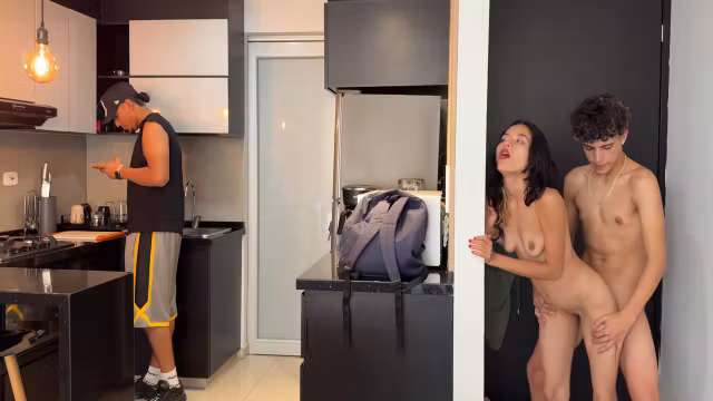 My Cuckolded Husband Is Very Horny And My Neighbor Fucks Me Without Him Knowing - Horny Husband