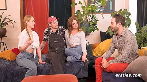 Husband Swap Of 3 - Two Hot Amateur Babes Share Their Husbands With Each Other