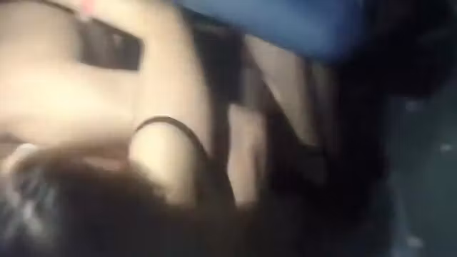 Dancing girl takes her top of at a party