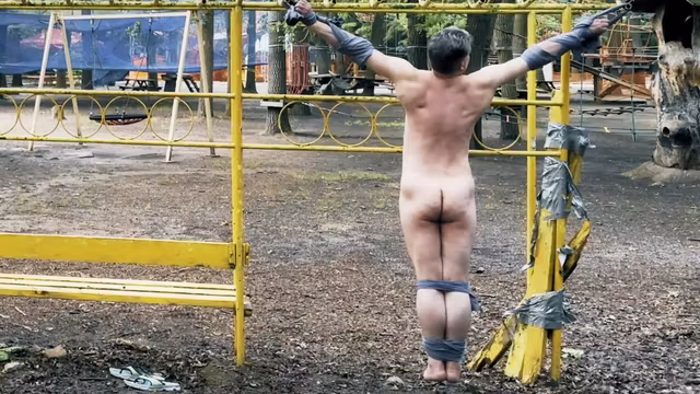 Guy Park - Crucified Helpless Naked Guy In The Park