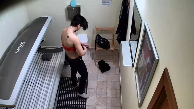 Sexy Short Haired Girl on Hidden Camera