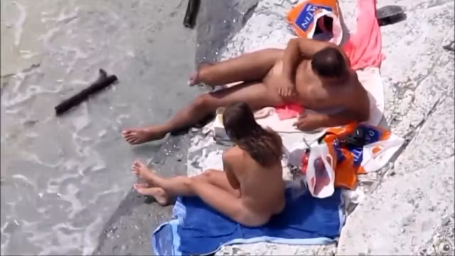 Nudist people at my local beach