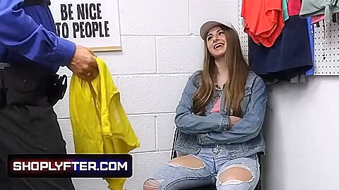 Attractive Teen 18+ With Big Natural Tits Penelope Gets Caught Shoplifting And Taught An Anal With Marcus London And Penelope Kay