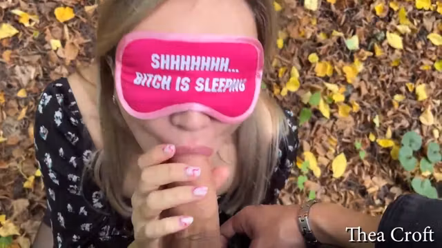 Real Sex In The Park In Public With A Blonde In Black Stockings